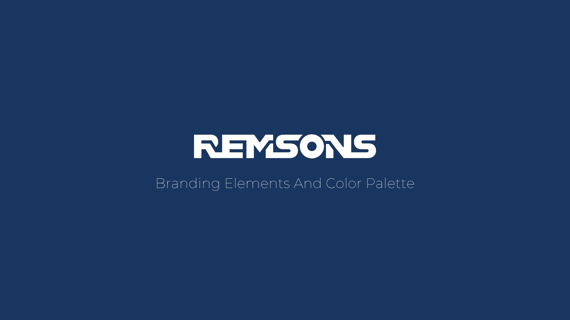 Remsons brand identity opening visual